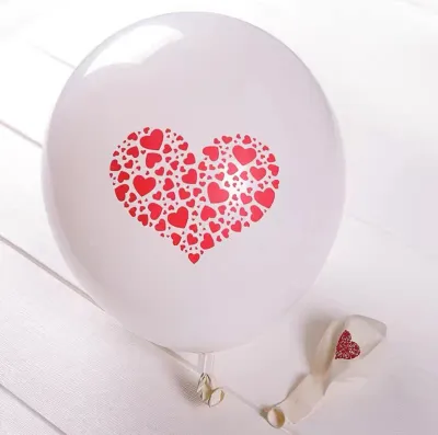 Valentine Day 12 Inch Heart-Shaped Confession Latex Printed Balloon Decoration 100Pcs-Bag