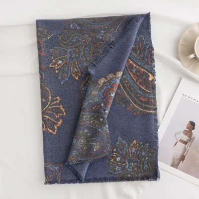 Women Fashion Cashew Printed Cashmere Shawl Scarf