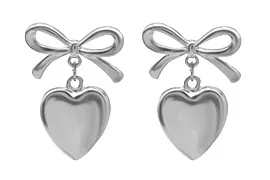 Chic Women Heart Love Pendant Earrings Retro Alloy Drop Earrings