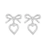 Hollow Heart Pendant-Silver
