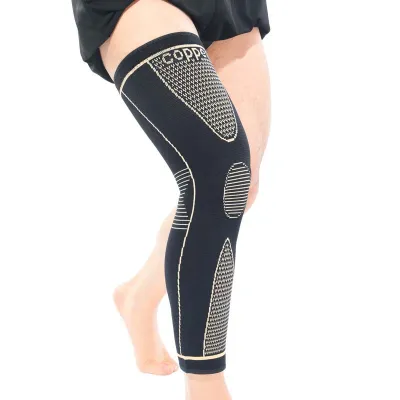 Lengthen Copper Ion Basketball Football Mountaineering Riding High Elastic Pressurized Non-Slip Sports Knee Pads