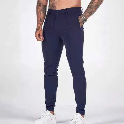 Men Fashion Casual Basic Solid Color Jogger Pants with Zipper Trim