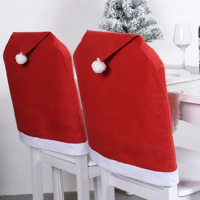 Non-Woven Christmas Chair Set Dining Table Party Decorations