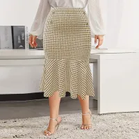 Khaki Flowers On White Background