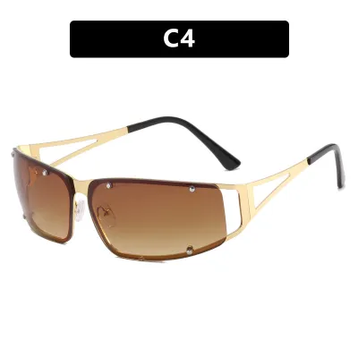 Women Fashion Metal Y2K Hollow Sunglasses