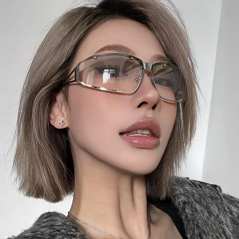 Women Fashion Metal Y2K Hollow Sunglasses
