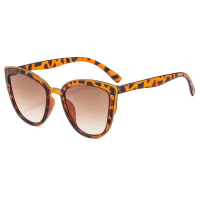 Women Simple Fashion Leopard Color Cat Eye Sunglasses