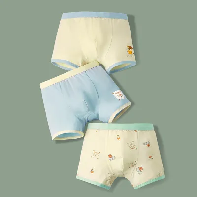 Kids Toddler Boys Cute Cartoon Print Cotton Underwear Boxer Pajama Sets