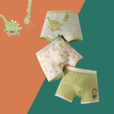 Kids Toddler Boys Cute Cartoon Print Cotton Underwear Boxer Pajama Sets