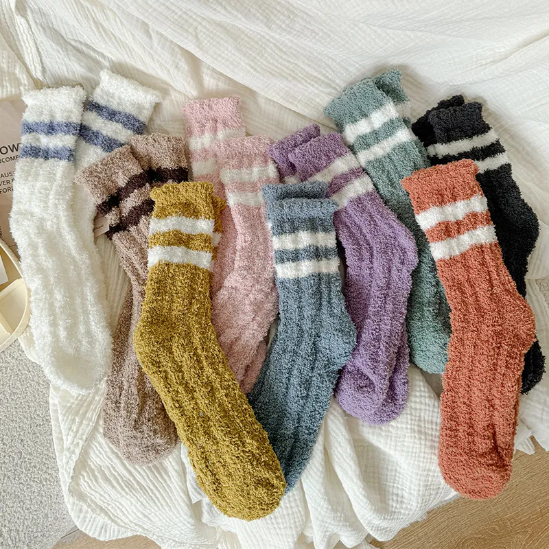 Coral Velvet Padded Terry Women's Socks