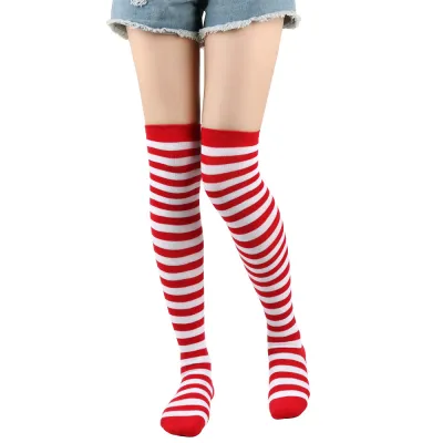 Women's Over The Knee Stripe Stocking Socks