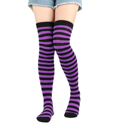 Women's Over The Knee Stripe Stocking Socks