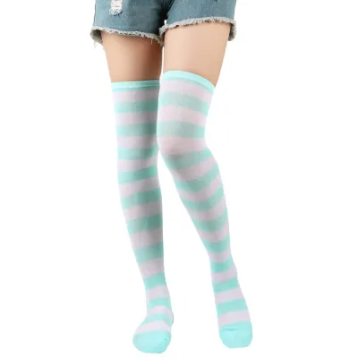Women's Over The Knee Stripe Stocking Socks