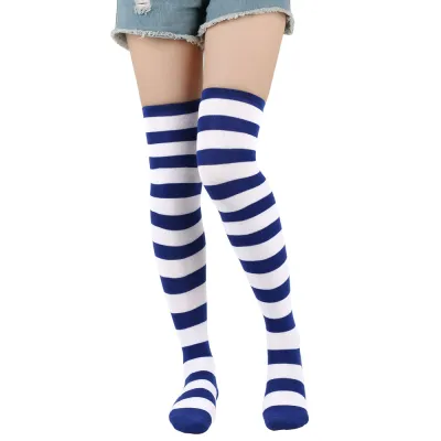 Women's Over The Knee Stripe Stocking Socks