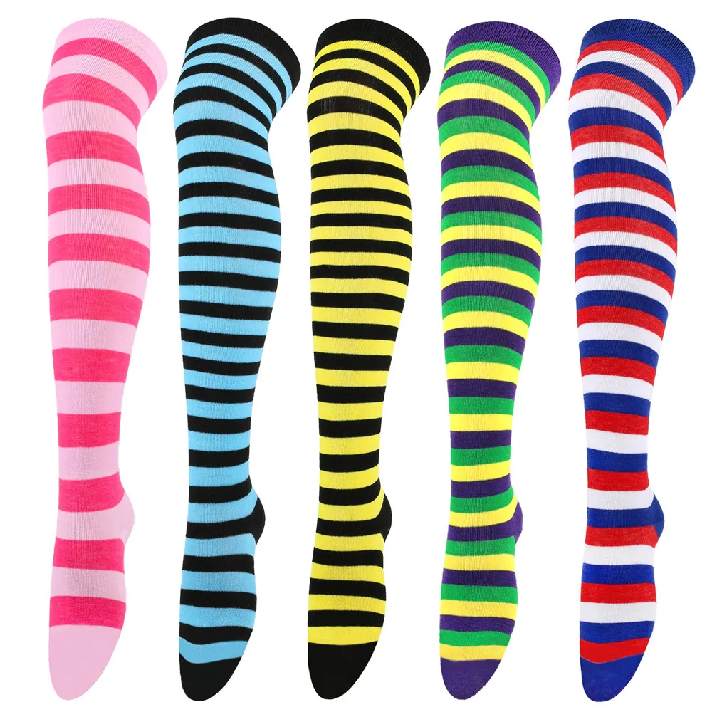 Women's Over The Knee Stripe Stocking Socks
