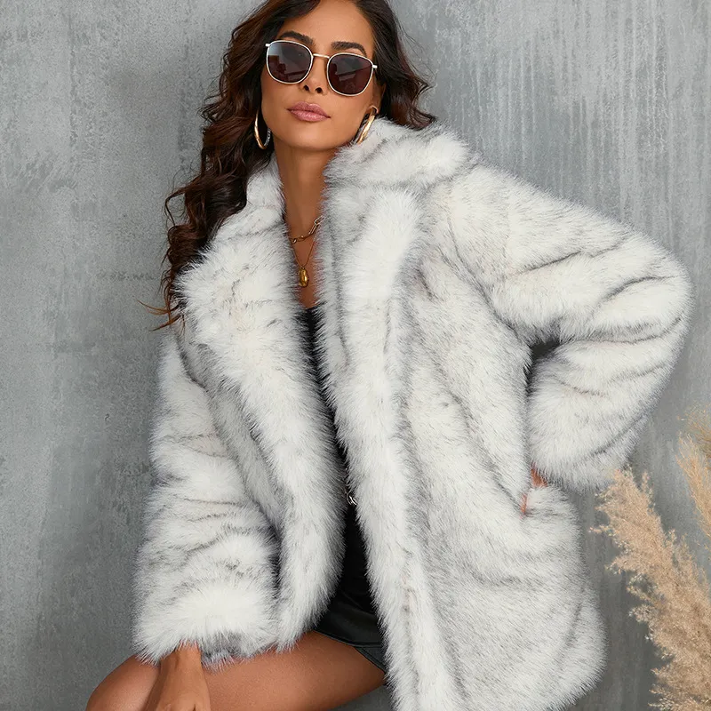 Winter Women Faux Fur Jacket Commuter Style