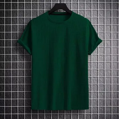 Men Casual Sports Basic Striped Short Sleeve Round Neck T-Shirt Raglan Sleeve
