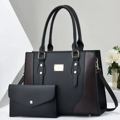 Women Elegant Large-Capacity Stitching Handbag Sets