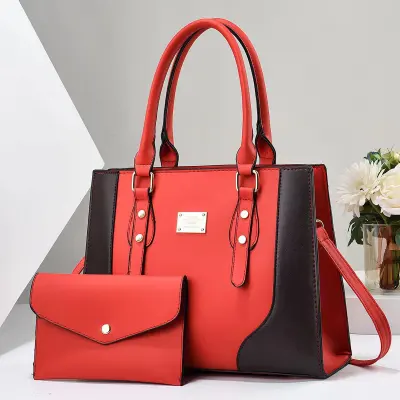 Women Elegant Large-Capacity Stitching Handbag Sets