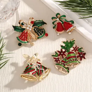 Christmas Fashion Enameled Alloy Metal Brooch Small Fresh Sweet