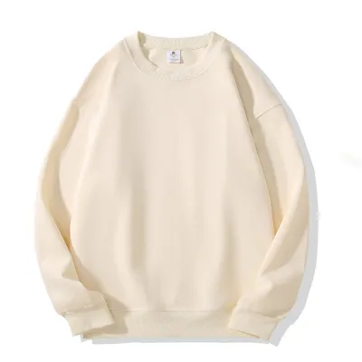 Women Casual Solid Color Loose Crewneck Pullover Sweatshirt