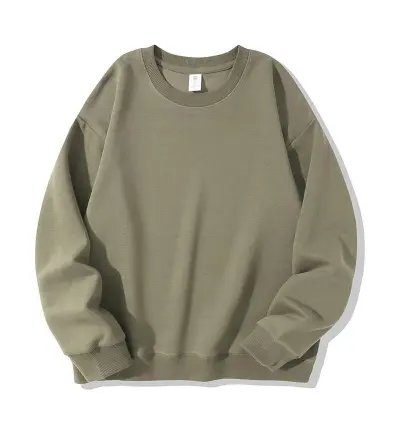 Women Casual Solid Color Loose Crewneck Pullover Sweatshirt
