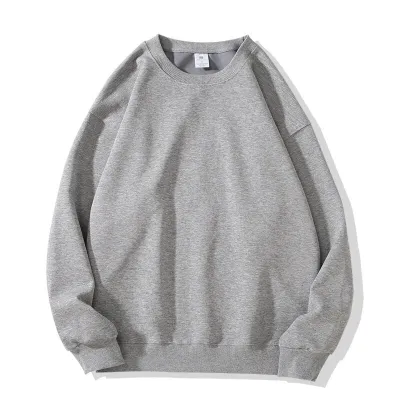 Women Casual Solid Color Loose Crewneck Pullover Sweatshirt
