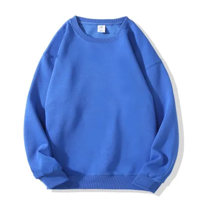 Women Casual Solid Color Loose Crewneck Pullover Sweatshirt