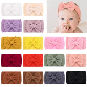 Cute Fashion Plaid Baby Bow Headband for Kids Accessories