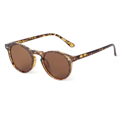 Fashion Rivet Literature And Art Retro Round Frame Sunglasses