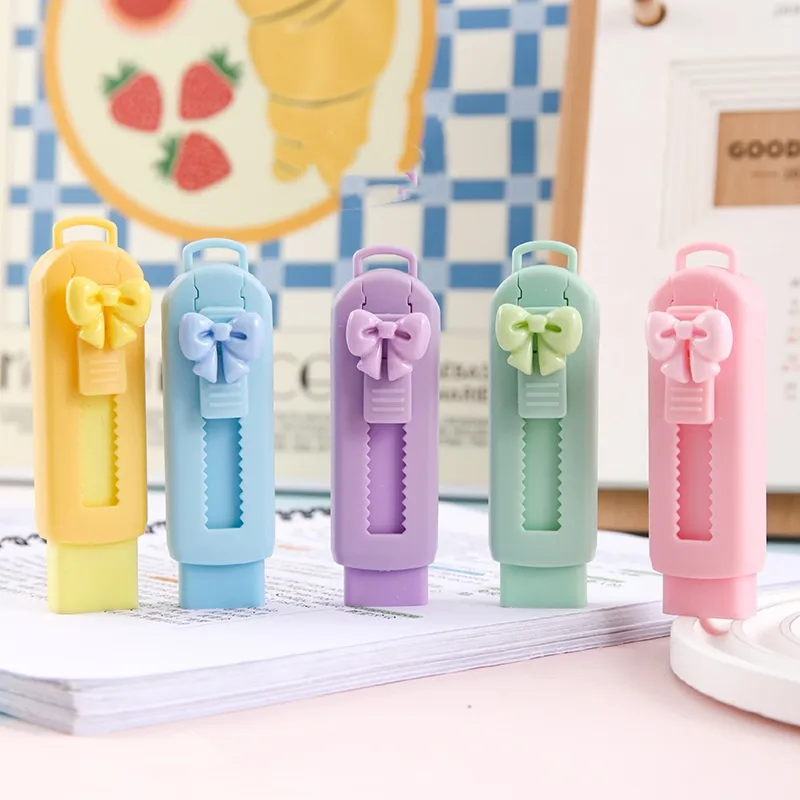 Creative Cute Cartoon Girl Primary School Students Push-Pull Rubber Eraser