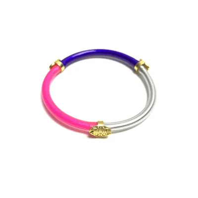 Dopamine Color Electroplated Alloy Buckle Bangle
