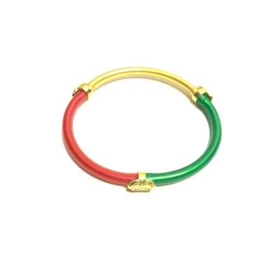 Dopamine Color Electroplated Alloy Buckle Bangle