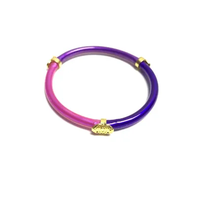 Dopamine Color Electroplated Alloy Buckle Bangle
