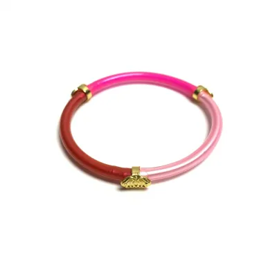 Dopamine Color Electroplated Alloy Buckle Bangle