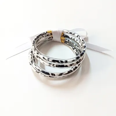 Creative Multi-Layer Silicone Bow Leopard Bangle Sweet Cool