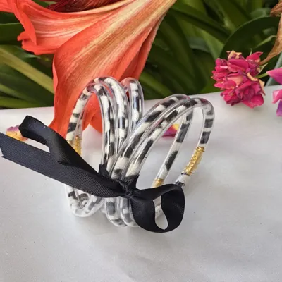 Creative Multi-Layer Silicone Bow Leopard Bangle Sweet Cool