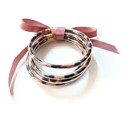 Creative Multi-Layer Silicone Bow Leopard Bangle Sweet Cool