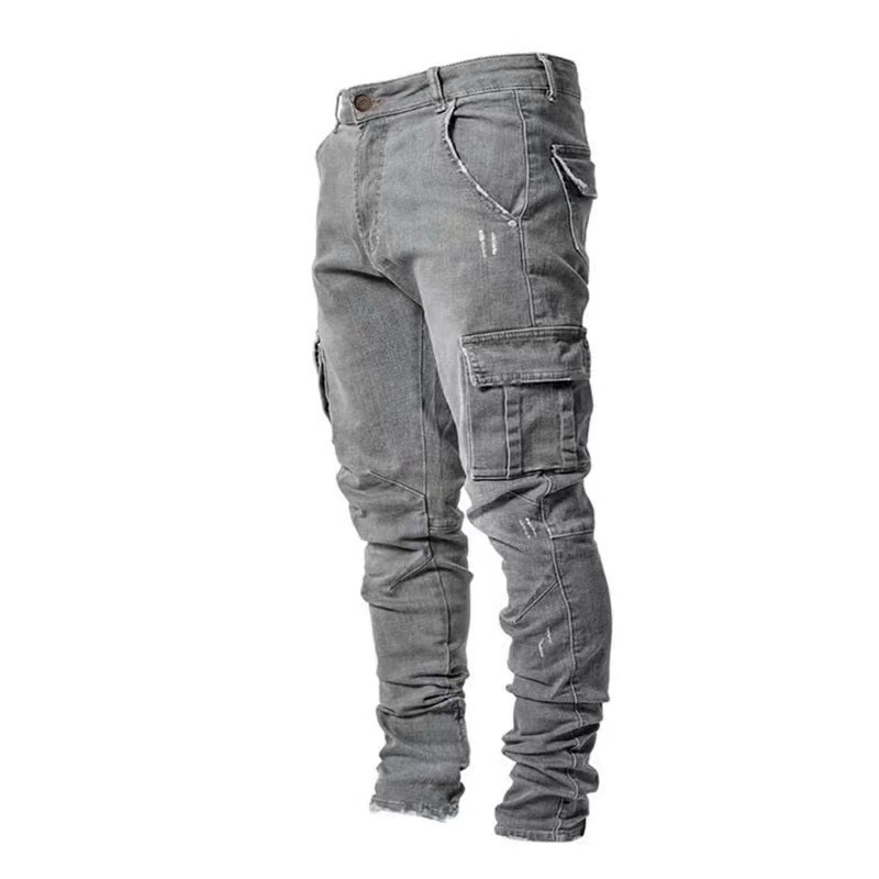 【COLOR iN ID】Steel pocket cargo denim Vintage Field Core Jeans 7 Pocket Cargo Denim Pants W30