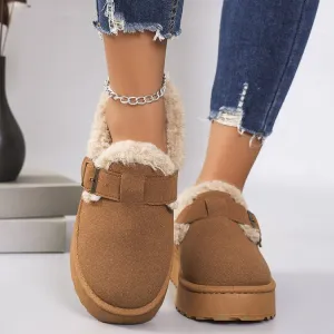 Winter Simple Plush Platform Snow Boots