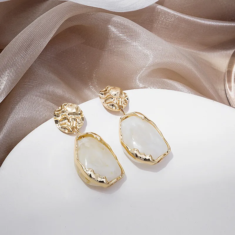 Retro Geometric Drop Earrings for Women