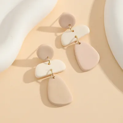 Geometric Handmade Polymer Clay Earrings Fashion