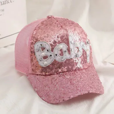 Baby Spring And Summer Sequined Parent-Child Sunscreen Baseball Cap