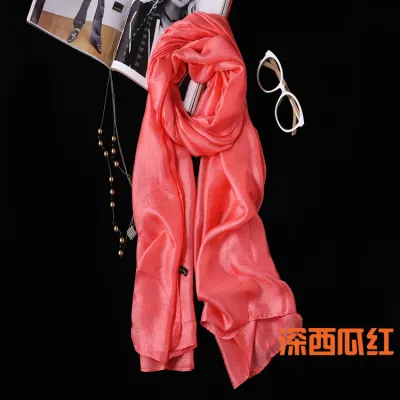 Women Solid Color Cotton Linen Long Shawl Scarf 190CM