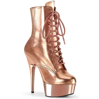 Custom Nightclub Pole Dance Women Sexy Contrast Lace-Up Platform 15Cm Thin Heel Boots