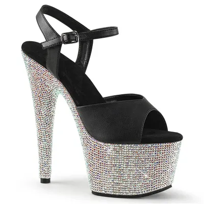 Custom Nightclub Women Sexy Rhinestone Waterproof Platform 17Cm High-Heeled Steel Tube Dance High-Heeled Shoes