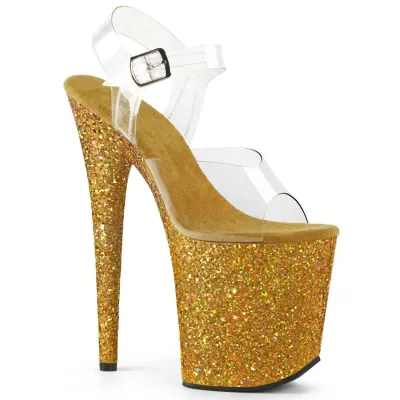 Custom Nightclub Women Sexy Bright Pole Dance 20Cm High Heels