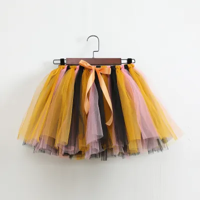 Sequin Mesh Handmade Striped Toddler Girls Tutu Skirt Princess Dress