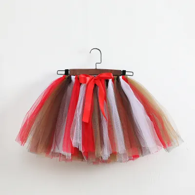 Sequin Mesh Handmade Striped Toddler Girls Tutu Skirt Princess Dress