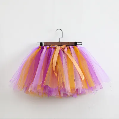 Sequin Mesh Handmade Striped Toddler Girls Tutu Skirt Princess Dress